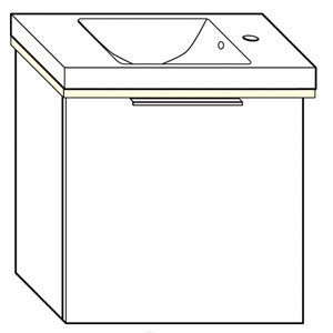 53 cm, aus Keramik, inkl. Waschtisch-Beleuchtung: 53 cm, aus Keramik, inkl. Waschtisch-Beleuchtung
