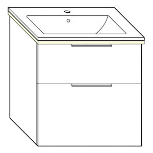 62 cm, aus Keramik, inkl. Waschtisch-Beleuchtung: 62 cm, aus Keramik, inkl. Waschtisch-Beleuchtung