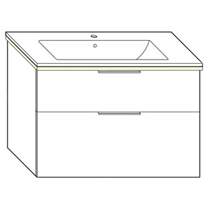 92 cm, aus Keramik, inkl. Waschtisch-Beleuchtung: 92 cm, aus Keramik, inkl. Waschtisch-Beleuchtung