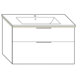 102 cm, aus Keramik, inkl. Waschtisch-Beleuchtung: 102 cm, aus Keramik, inkl. Waschtisch-Beleuchtung