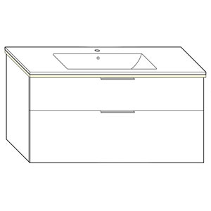 122 cm, aus Keramik, inkl. Waschtisch-Beleuchtung: 122 cm, aus Keramik, inkl. Waschtisch-Beleuchtung