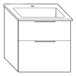 62 cm, aus Mineralguss: 62 cm, aus Mineralguss