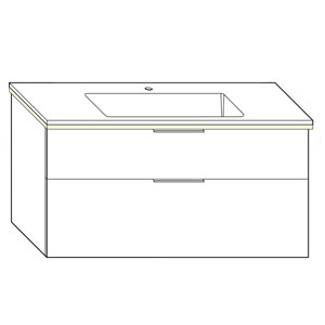 122 cm, aus Mineralguss, inkl. Waschtisch-Beleuchtung: 122 cm, aus Mineralguss, inkl. Waschtisch-Beleuchtung