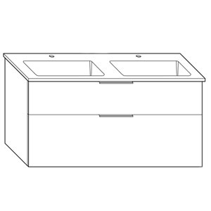 122 cm, aus Mineralguss: 122 cm, aus Mineralguss