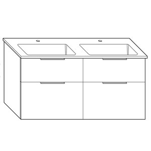 122 cm, aus Mineralguss: 122 cm, aus Mineralguss