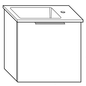 52 cm, aus Mineralguss: 52 cm, aus Mineralguss