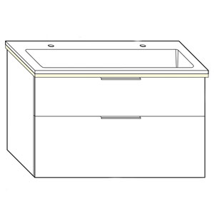 102 cm, aus Mineralguss, inkl. Waschtisch-Beleuchtung: 102 cm, aus Mineralguss, inkl. Waschtisch-Beleuchtung