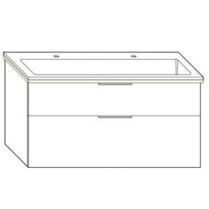 122 cm, aus Mineralguss, inkl. Waschtisch-Beleuchtung: 122 cm, aus Mineralguss, inkl. Waschtisch-Beleuchtung