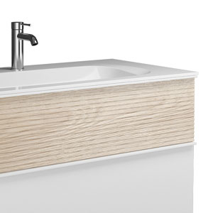 mit Plisséefront - Eiche Dekor Cashmere: mit Plisséefront - Eiche Dekor Cashmere