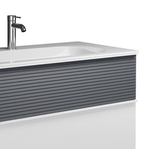 mit Plisséefront - Graphit Softmatt: mit Plisséefront - Graphit Softmatt