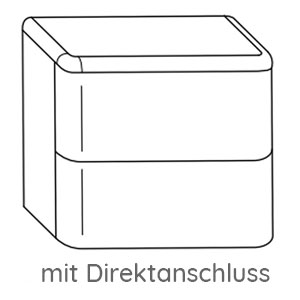 60 cm, Sideboard mit Direktanschluss: 60 cm, Sideboard mit Direktanschluss
