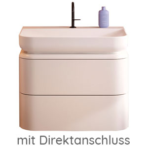 80 cm, Mineralguss-Waschtisch, mit Direktanschluss: 80 cm, Mineralguss-Waschtisch, mit Direktanschluss