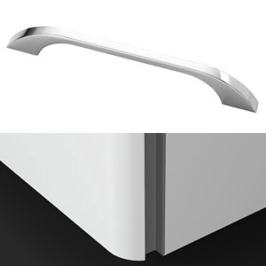 Griff Chrom und Griffleiste Dunkelgrau: Griff Chrom und Griffleiste Dunkelgrau
