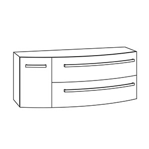 2 Auszüge - 1 Tür links: 2 Auszüge - 1 Tür links