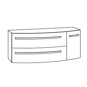 2 Auszüge - 1 Tür rechts: 2 Auszüge - 1 Tür rechts