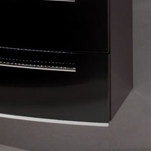 Dekorplatte rund mit Chromkante - 994 mm: Dekorplatte rund mit Chromkante - 994 mm