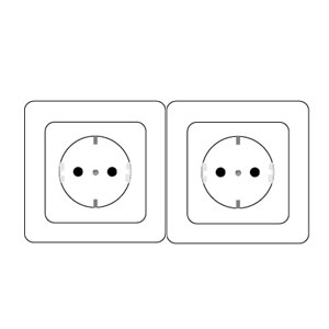 Doppelsteckdose Standard Ausführung: Doppelsteckdose Standard Ausführung