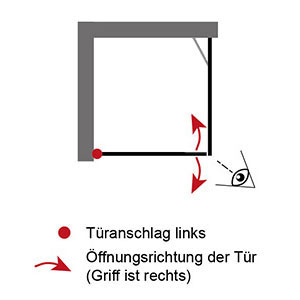 Drehtür pendelbar Links: Drehtür pendelbar Links