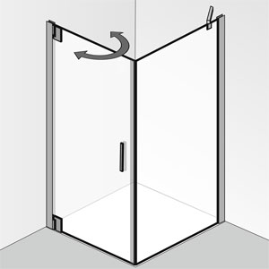 mit Drehtür pendelbar: mit Drehtür pendelbar