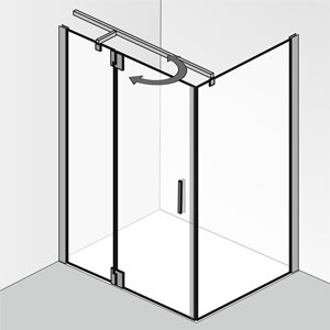 mit Drehtür pendelbar: mit Drehtür pendelbar