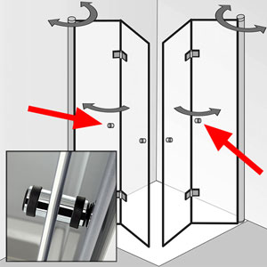 zusätzliche Knopfgriffe am 2. Türelement - links und rechts: zusätzliche Knopfgriffe am 2. Türelement - links und rechts