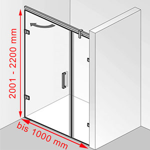 bis 1000 mm / 2001 - 2200 mm: bis 1000 mm / 2001 - 2200 mm