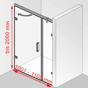 1001 - 1100 mm / bis 2000 mm: 1001 - 1100 mm / bis 2000 mm