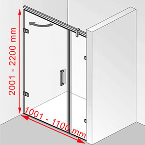 1001 - 1100 mm / 2001 - 2200 mm: 1001 - 1100 mm / 2001 - 2200 mm