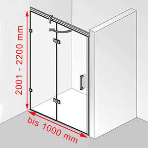 bis 1000 mm / 2001 - 2200 mm: bis 1000 mm / 2001 - 2200 mm