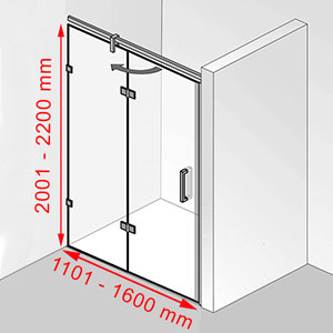 1101 - 1600 mm / 2001 - 2200 mm: 1101 - 1600 mm / 2001 - 2200 mm