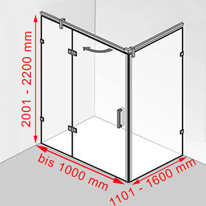 bis 1000 mm / 1101 - 1600 mm / 2001 - 2200 mm: bis 1000 mm / 1101 - 1600 mm / 2001 - 2200 mm
