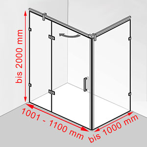 1001 - 1100 mm / bis 1000 mm / bis 2000 mm: 1001 - 1100 mm / bis 1000 mm / bis 2000 mm
