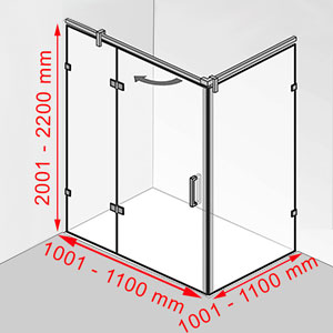 1001 - 1100 mm / 1001 - 1100 mm / 2001 - 2200 mm: 1001 - 1100 mm / 1001 - 1100 mm / 2001 - 2200 mm