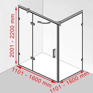 1101 - 1600 mm / 1101 - 1600 mm / 2001 - 2200 mm: 1101 - 1600 mm / 1101 - 1600 mm / 2001 - 2200 mm
