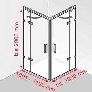 1001 - 1100 mm / bis 1000 mm / bis 2000 mm: 1001 - 1100 mm / bis 1000 mm / bis 2000 mm