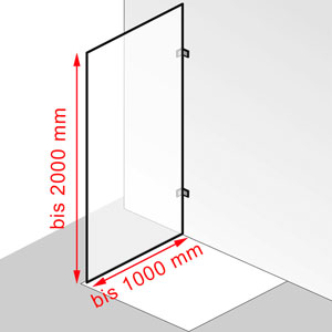 bis 1000 mm / bis 2000 mm: bis 1000 mm / bis 2000 mm