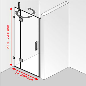 bis 1000 mm / 2001 - 2200 mm: bis 1000 mm / 2001 - 2200 mm