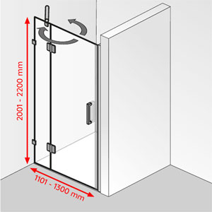 1101 - 1300 mm / 2001 - 2200 mm: 1101 - 1300 mm / 2001 - 2200 mm