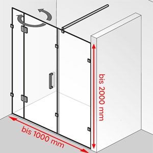 bis 1000 mm / bis 2000 mm: bis 1000 mm / bis 2000 mm