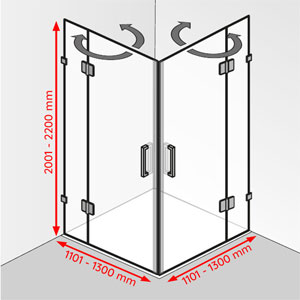 1101 - 1300 mm / 1101 - 1300 mm / 2001 - 2200 mm: 1101 - 1300 mm / 1101 - 1300 mm / 2001 - 2200 mm