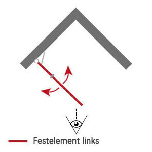links - Drehtür an Festelement: links - Drehtür an Festelement