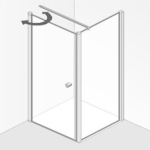 mit Drehtür pendelbar: mit Drehtür pendelbar