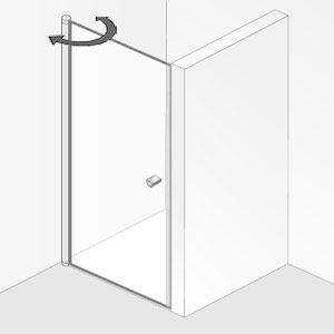 mit Drehtür pendelbar: mit Drehtür pendelbar