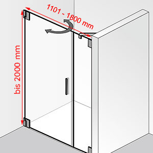 1101 - 1800 mm / bis 2000 mm: 1101 - 1800 mm / bis 2000 mm