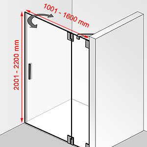 1001 - 1600 mm / 2001 - 2200 mm: 1001 - 1600 mm / 2001 - 2200 mm