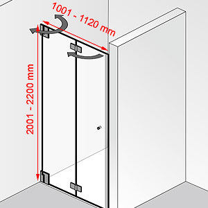 1001 - 1120 mm / 2001 - 2200 mm: 1001 - 1120 mm / 2001 - 2200 mm