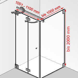 1001 - 1100 mm / bis 1000 mm / bis 2000 mm: 1001 - 1100 mm / bis 1000 mm / bis 2000 mm