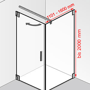 1101 - 1600 mm / bis 2000 mm: 1101 - 1600 mm / bis 2000 mm