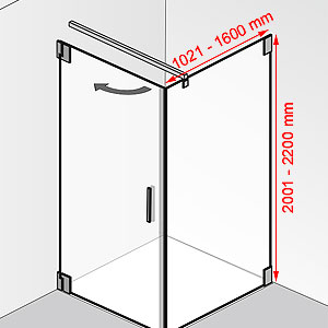 1021 - 1600 mm / 2001 - 2200 mm: 1021 - 1600 mm / 2001 - 2200 mm
