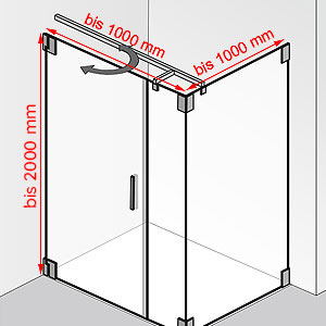 bis 1000 mm / bis 1000 mm / bis 2000 mm: bis 1000 mm / bis 1000 mm / bis 2000 mm